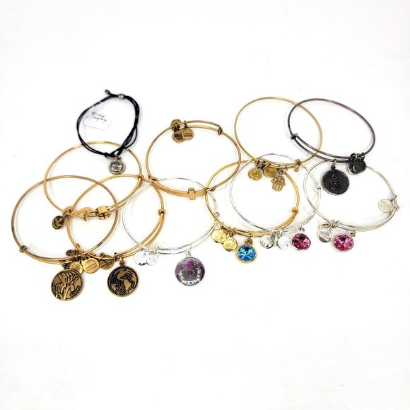 Alex and Ani Jewelry - Alex and Ani Lot of 11 Charm Bangles 925 Silver